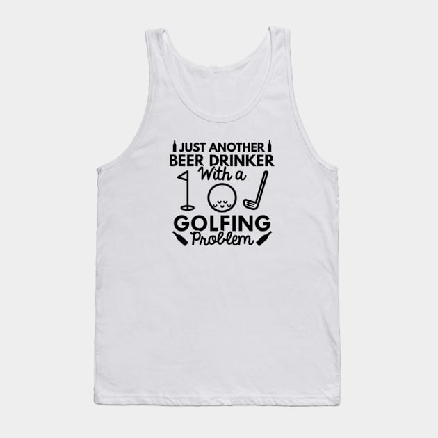 Beer Drinker Golfing Tank Top by VectorPlanet